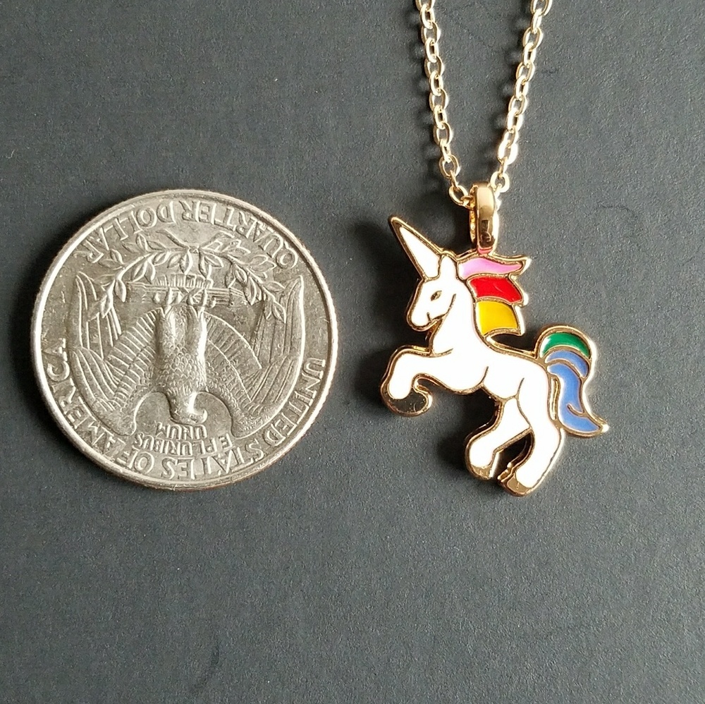 Unicorn Enamel Necklace